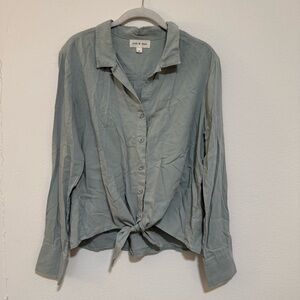 Cloth & Stone Women's Sage Button-Down Shirt